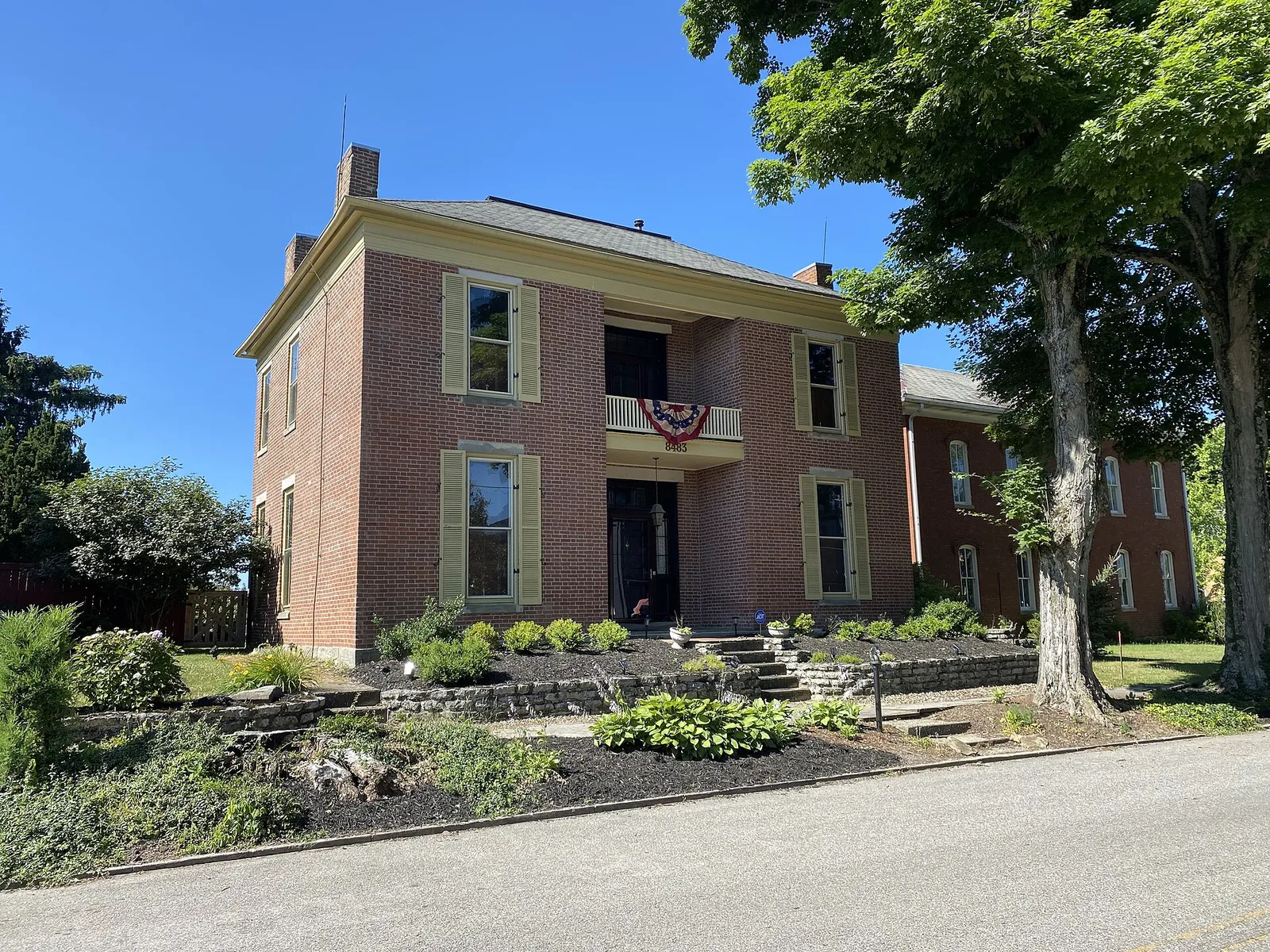 Daniel Baker House in the Rushville Historic District, Rushville, Ohio.