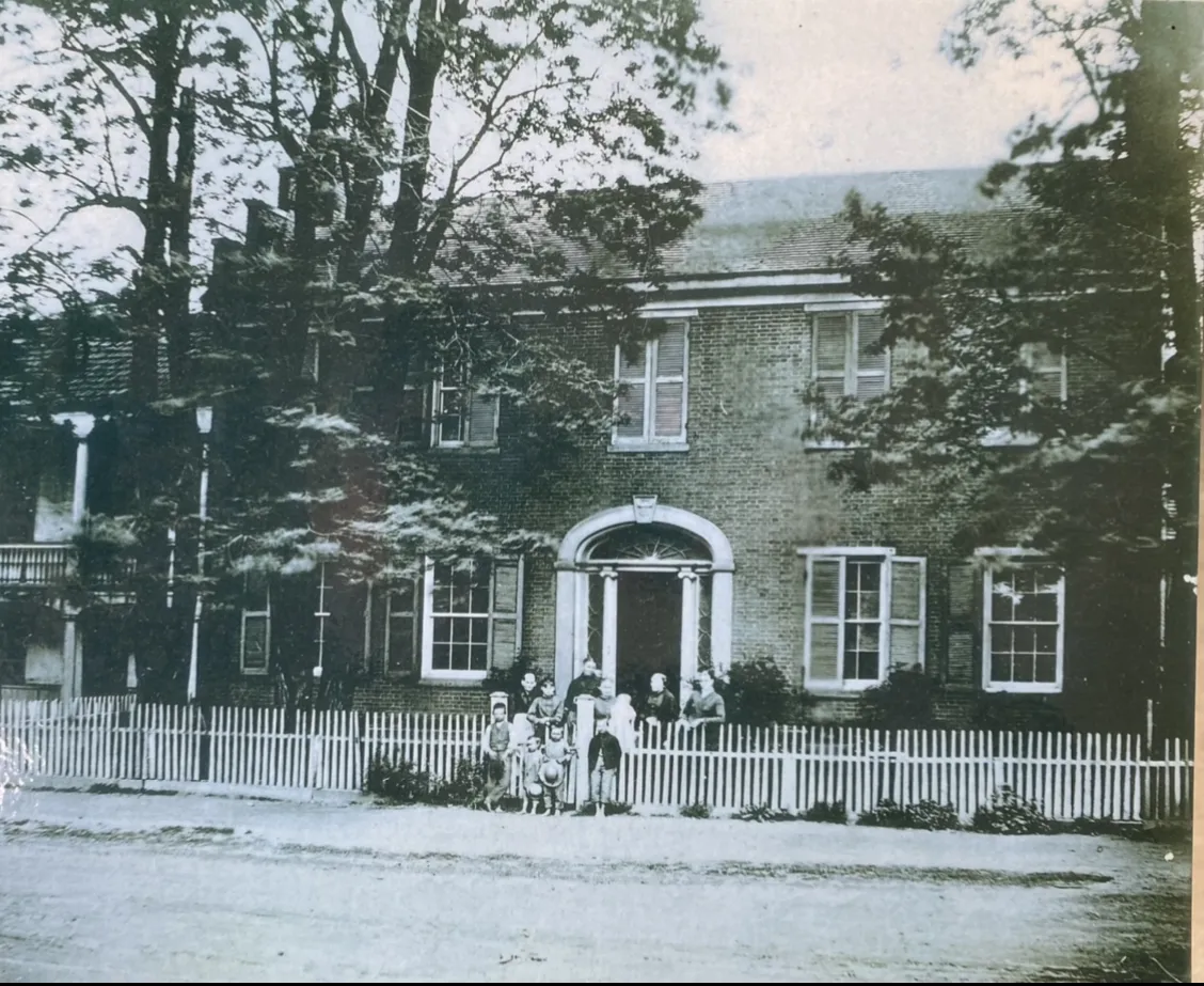 Dr. Simon Hyde House in the Rushville Historic District, Rushville, Ohio.