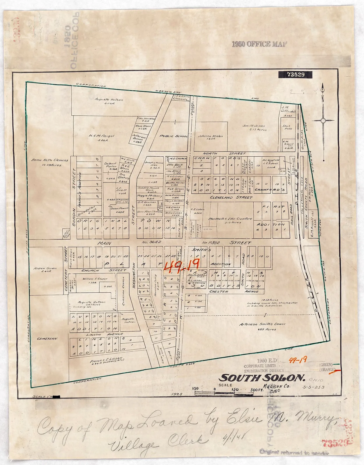 File:1950 Census Enumeration District Maps - Ohio (OH) - Madison County - South Solon - ED 49-19 - NARA - 26421344.jpg