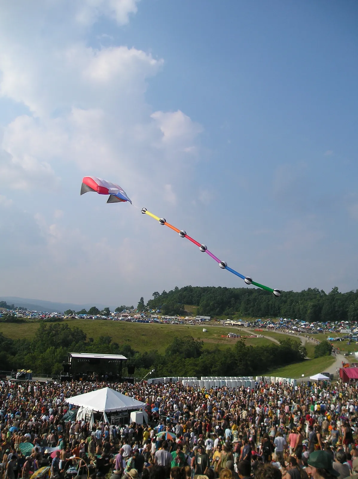 Festival kite at All Good Music Festival in Legend Valley in Thornville, Ohio.