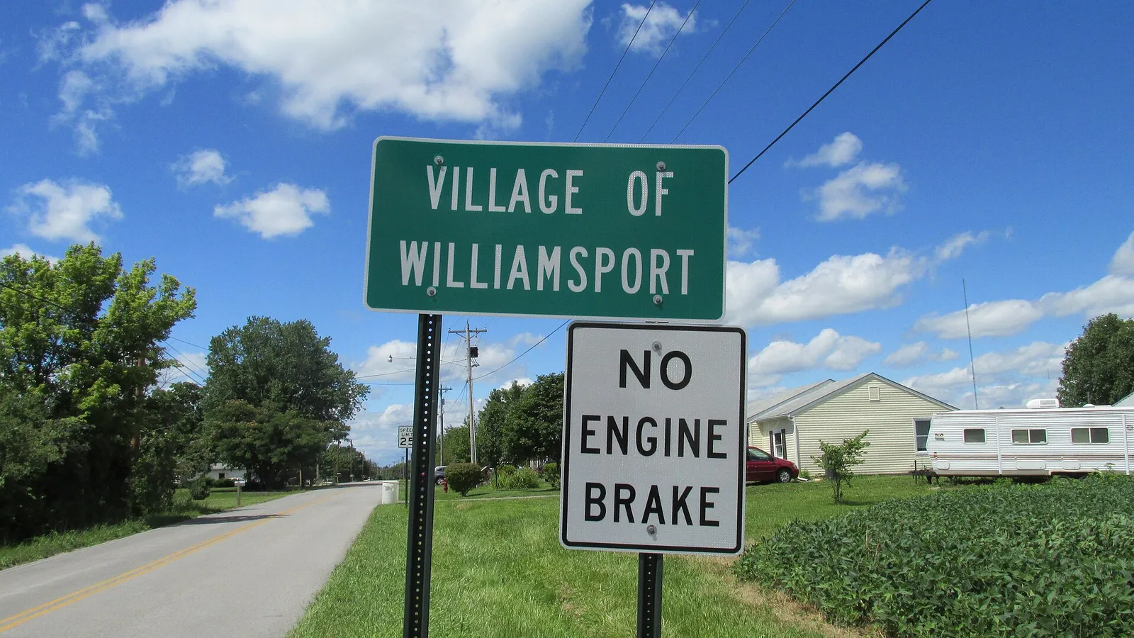 Williamsport community sign.