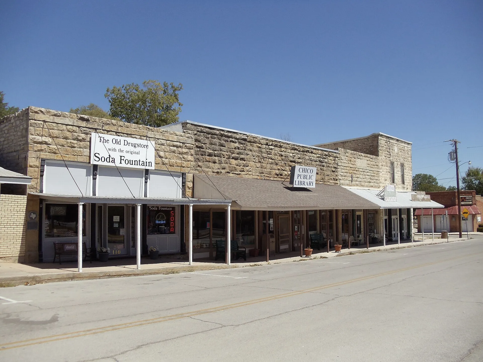 Chico town square, Chico, Texas.