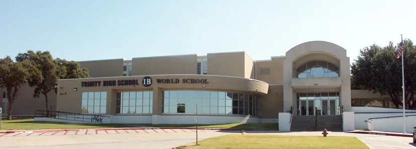 Trinity High School front, Euless (HEB ISD)