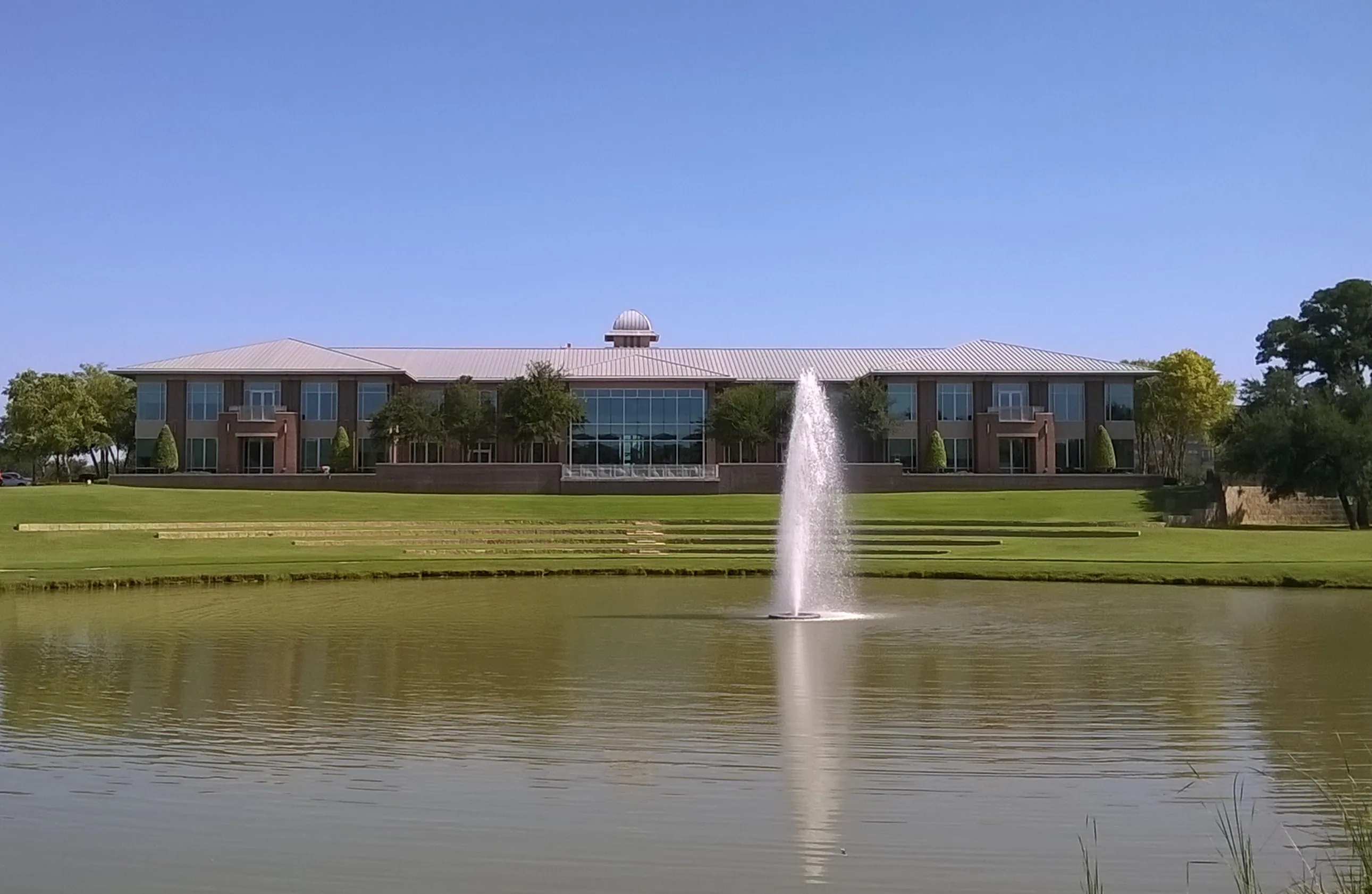 Keller City Hall by the lake, 2015