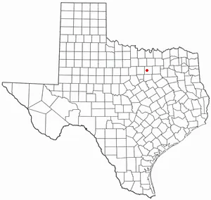 Location map: Sansom Park, Texas
