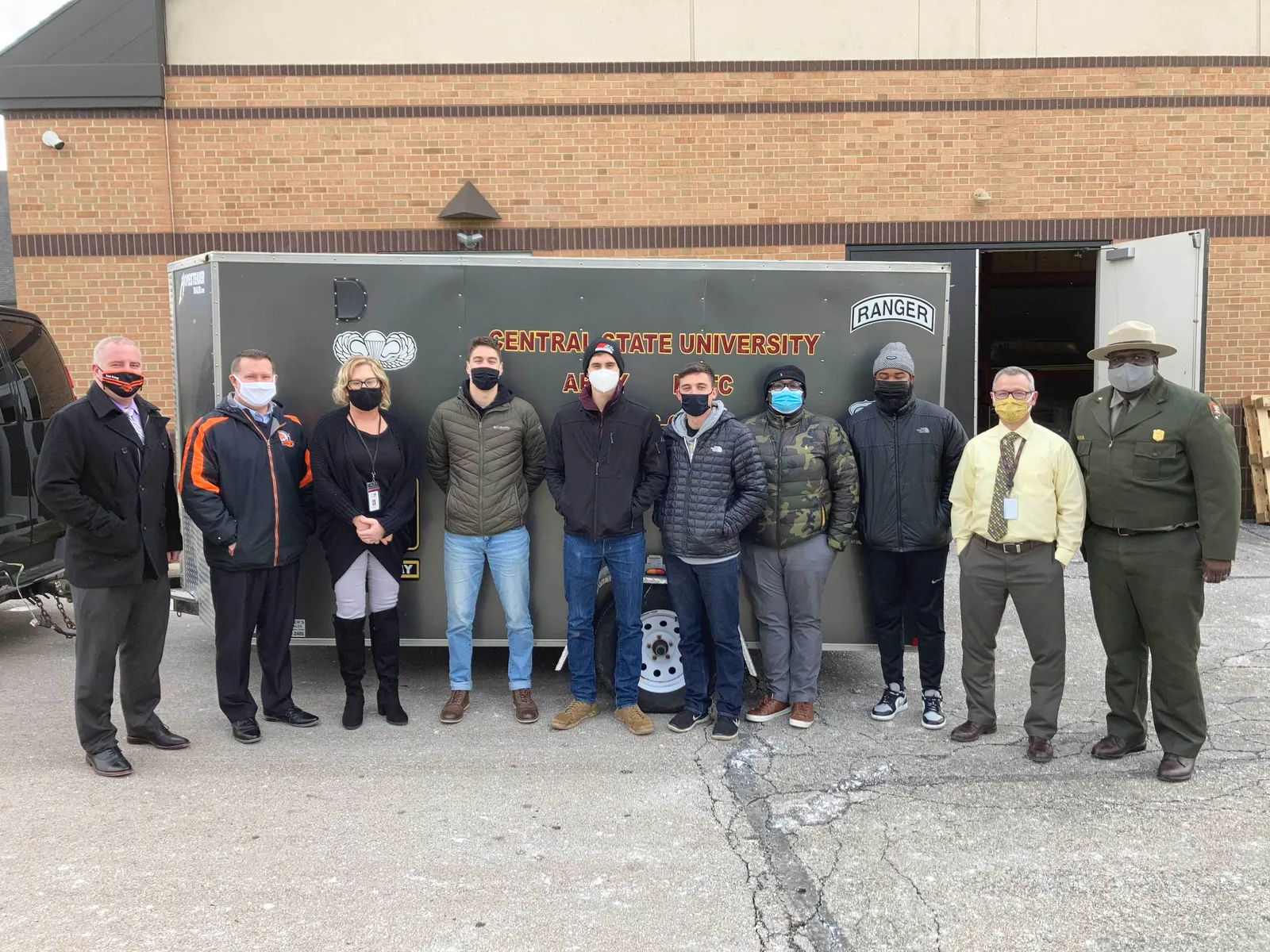 The staff of Beavercreek Public School that were on hand during unloading – Beavercreek Superintendent Paul Otten (orangeblue (8bb3c22f-8d79-437f-bdd7-450e1c73ecb4).