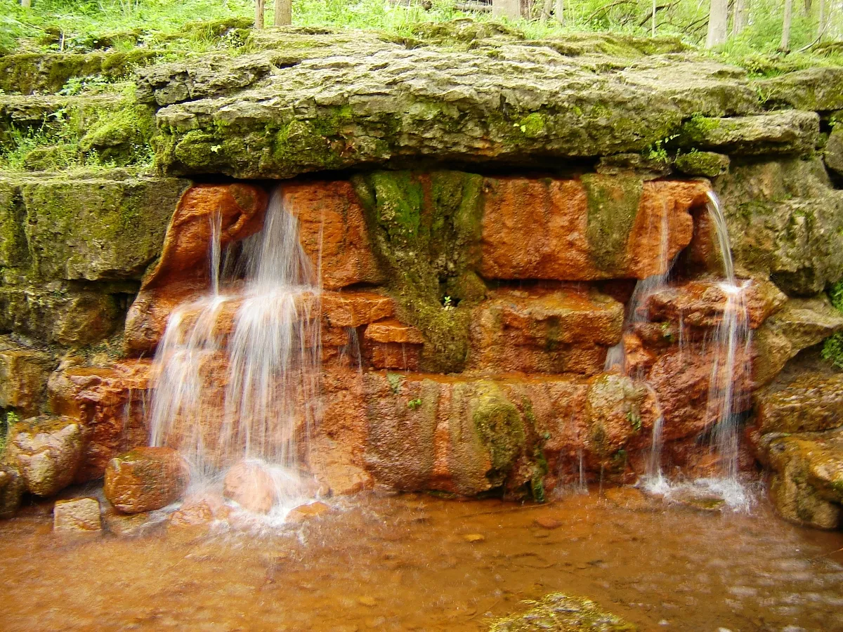 The yellow spring in Glen Helen Nature Preserve.
