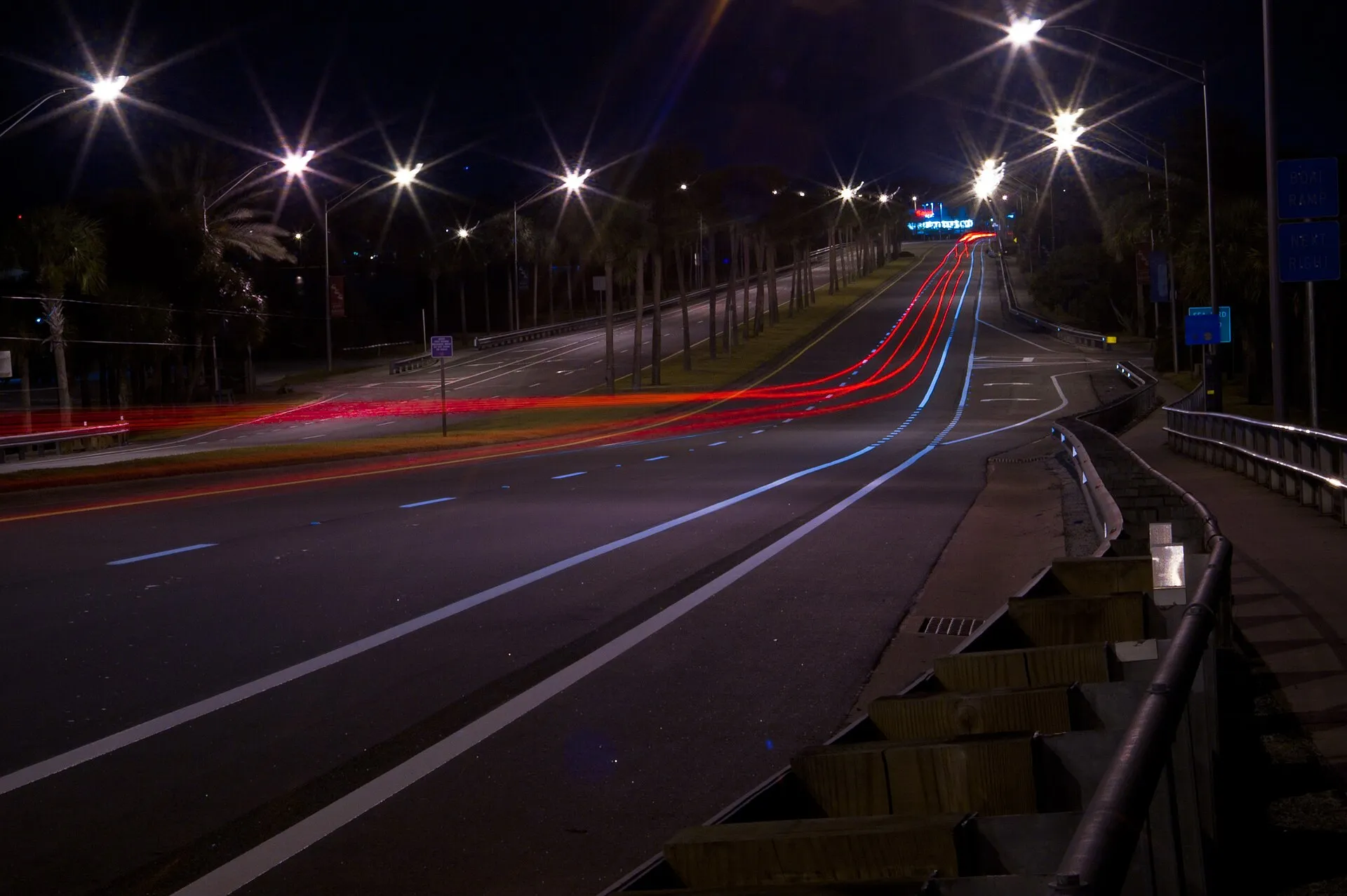 Dunlawton Bridge Port Orange Night Streaks