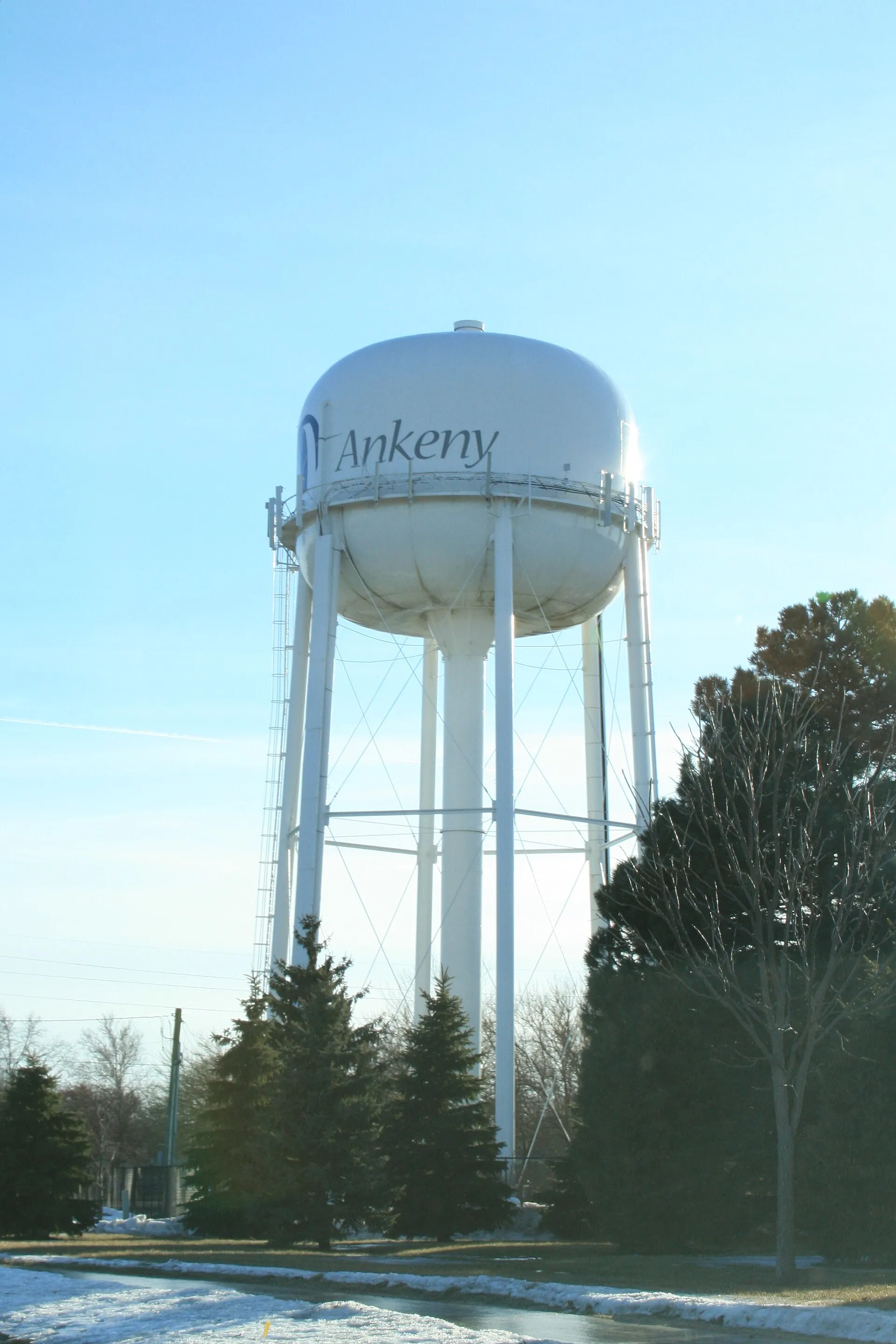 One of the city's water towers.