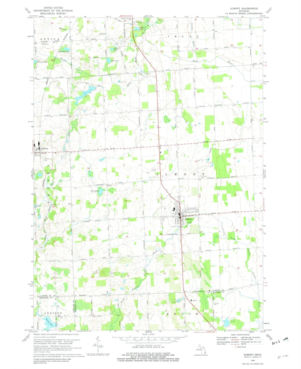 Historische Karten von Michigan.