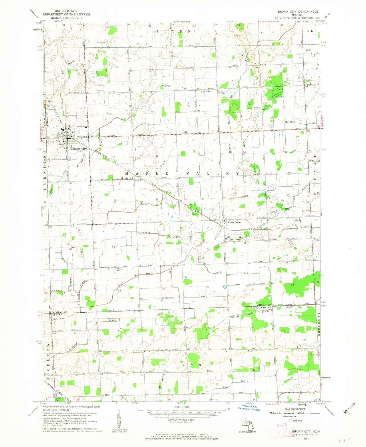 Historische Karten von Michigan.