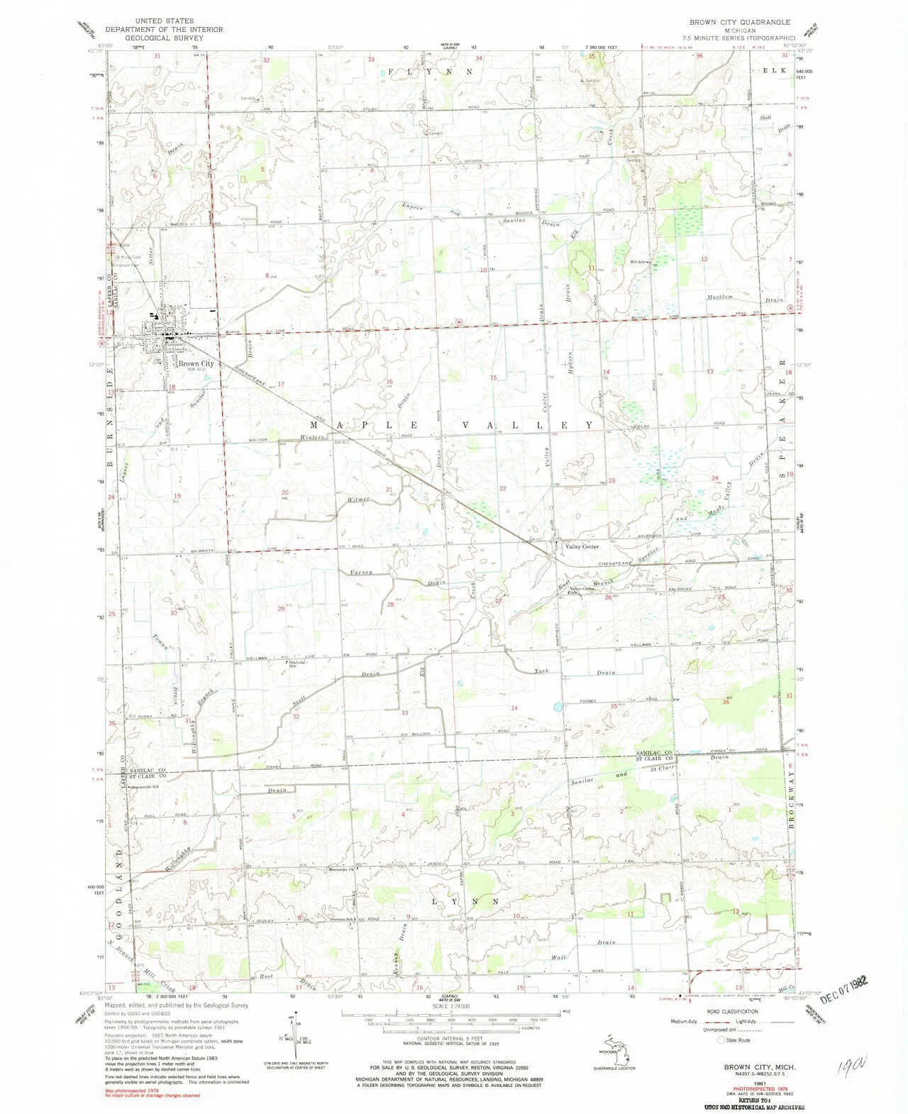 Historische Karten von Michigan.