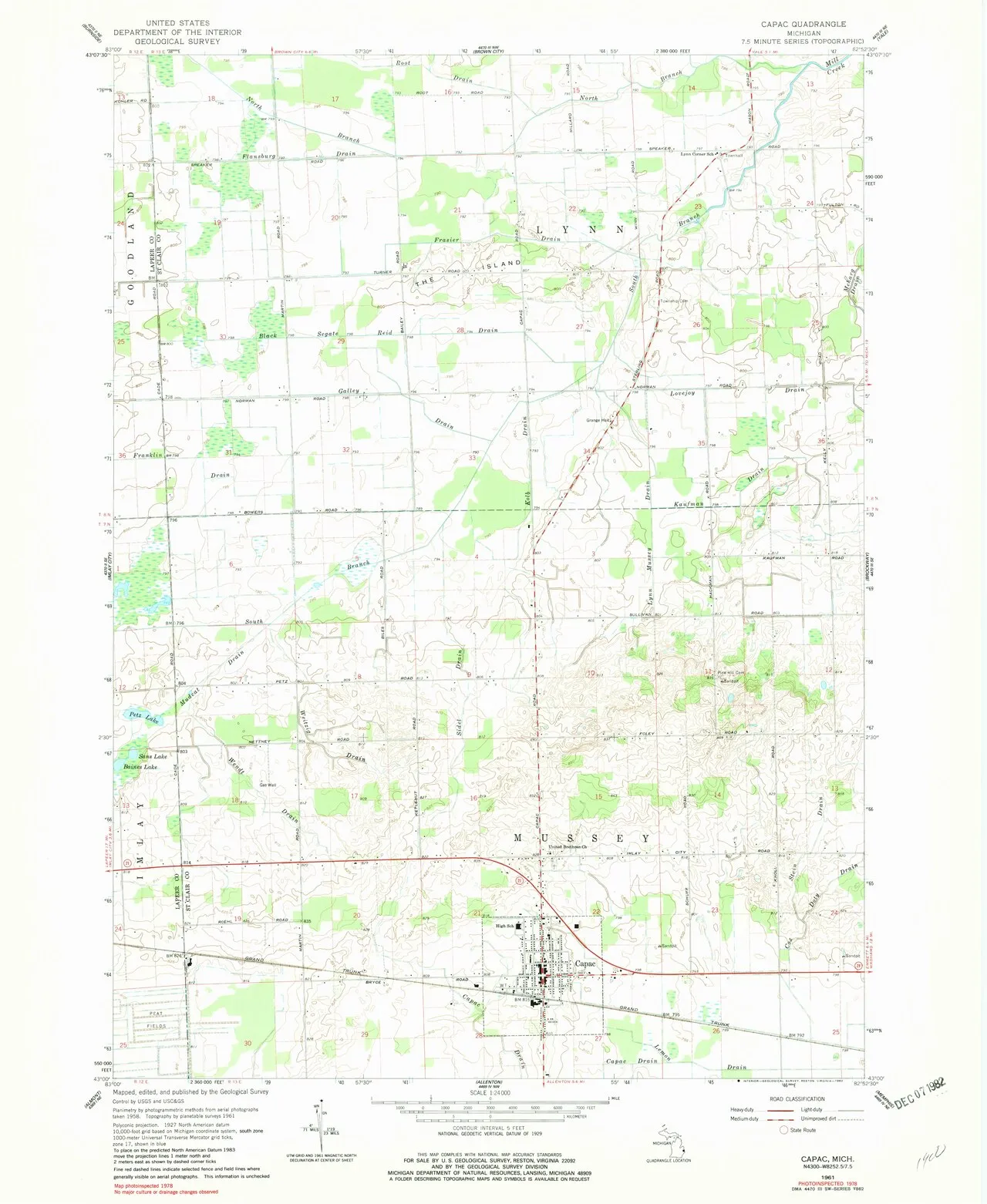 Historische Karten von Michigan.