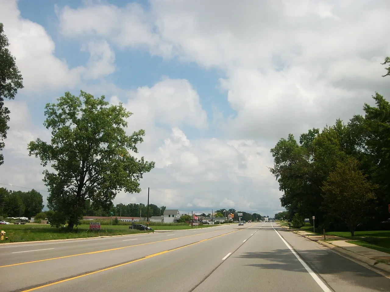 M-29 northbound in Chesterfield Township, Michigan.