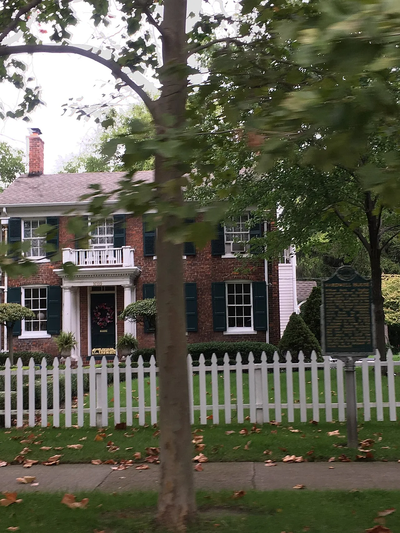 This house is listed as an official Michigan Historic Site. It is the third oldest house in Grosse Pointe. The house was built by William Buck, a very wealthy English farmer in 1849. It was made of locally made brick