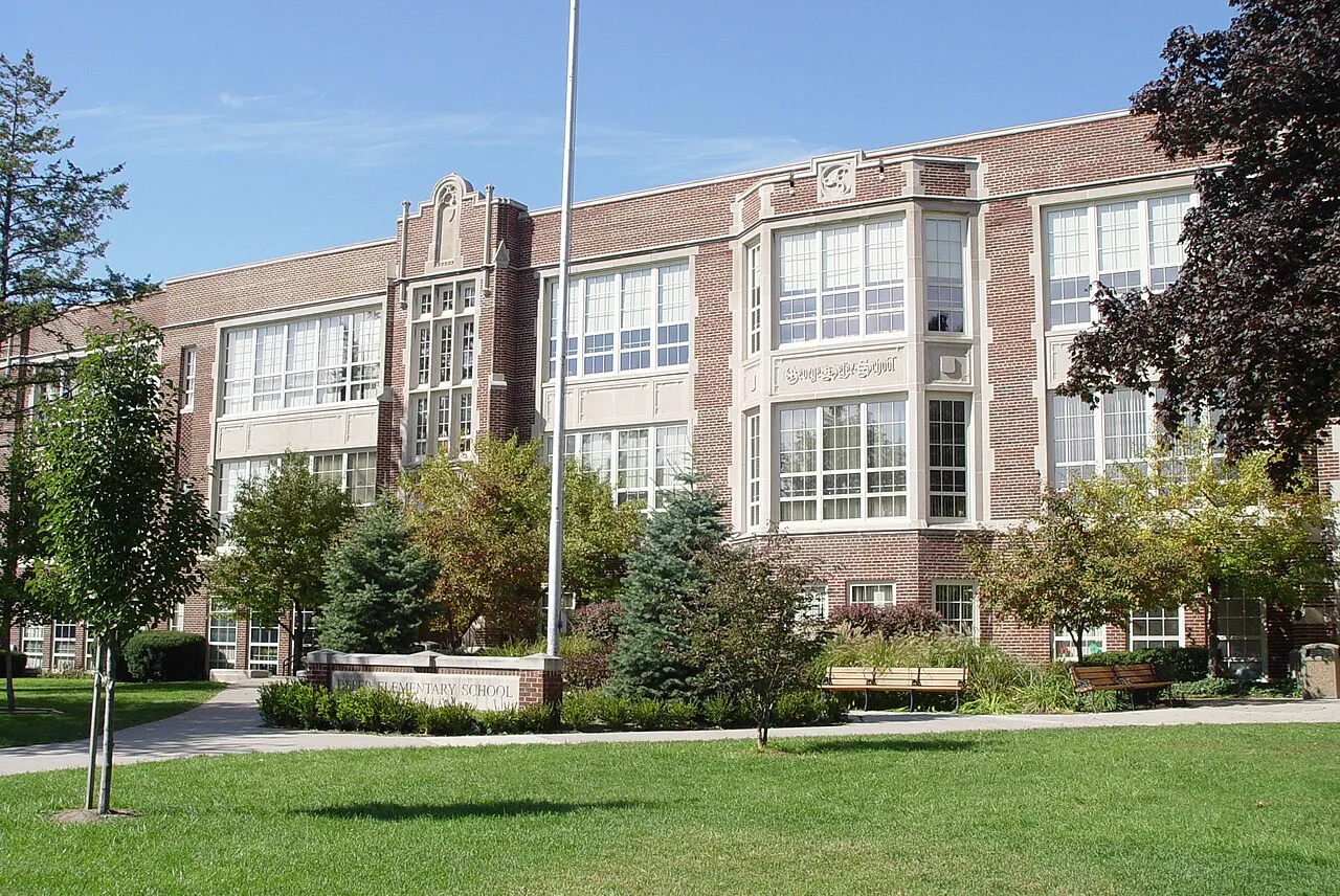 Defer Elementary School — in Grosse Pointe Park, Metro Detroit, Michigan. On the National Register of Historic Places in Wayne County, Michigan.