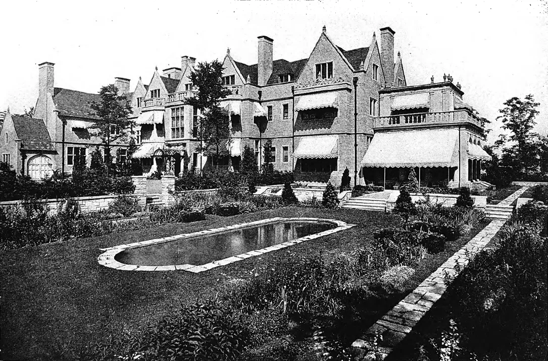 "Stonehurst," Joseph B. Schlotman house in Grosse Pointe Shores, Michigan. Albert Spahr, architect.