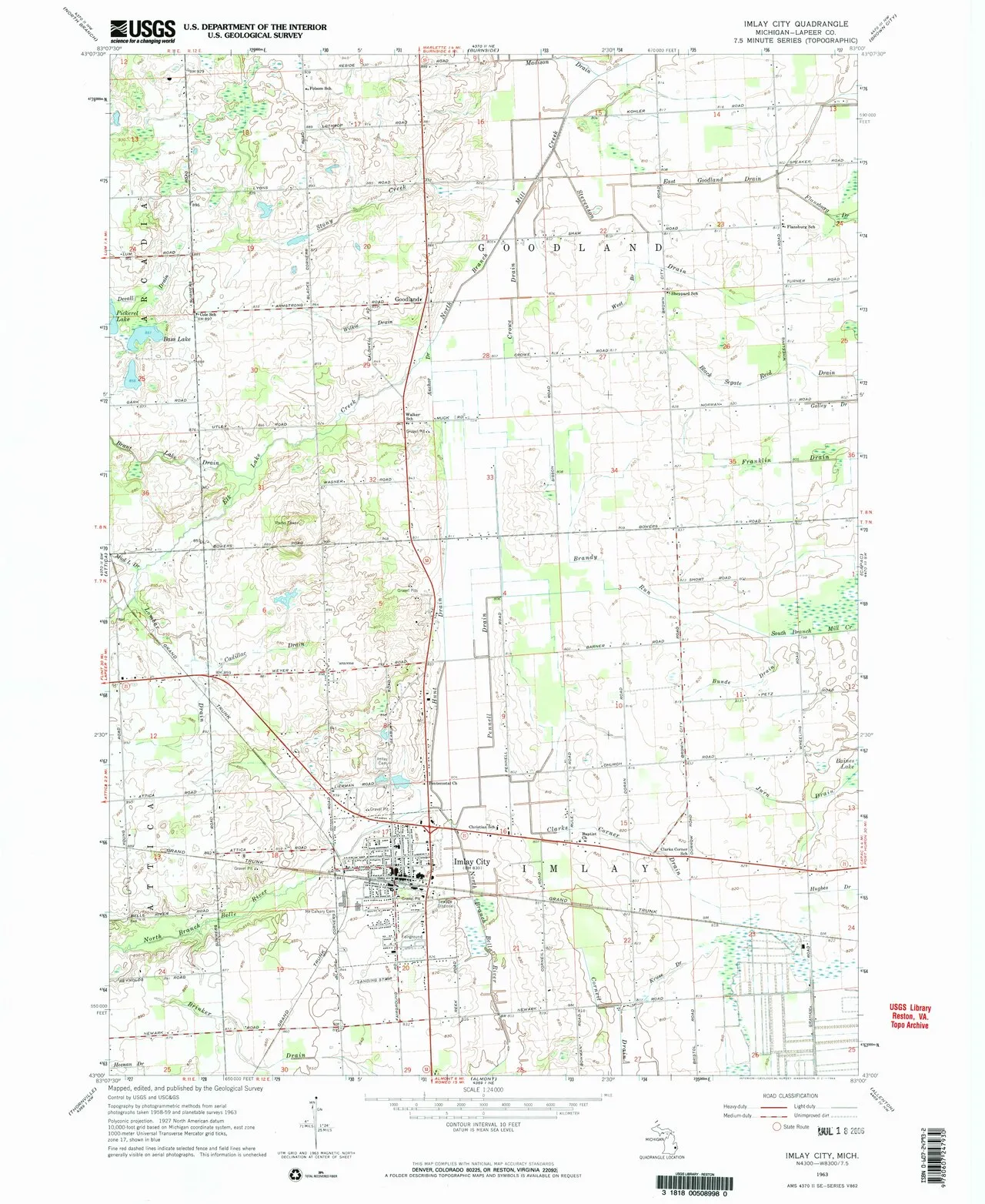 Historische Karten von Michigan.