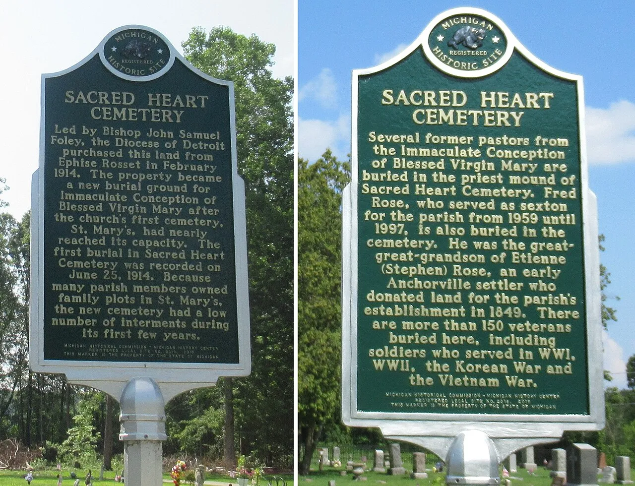 Sacred Heart Cemetery (Ira Township, Michigan)