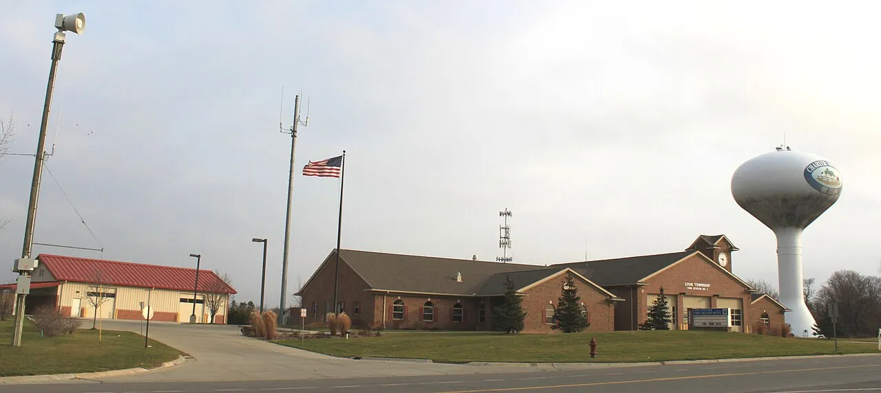 Lyon Township Fire Station #1, 58800 Grand River Avenue, New Hudson, (Oakland County) Michigan