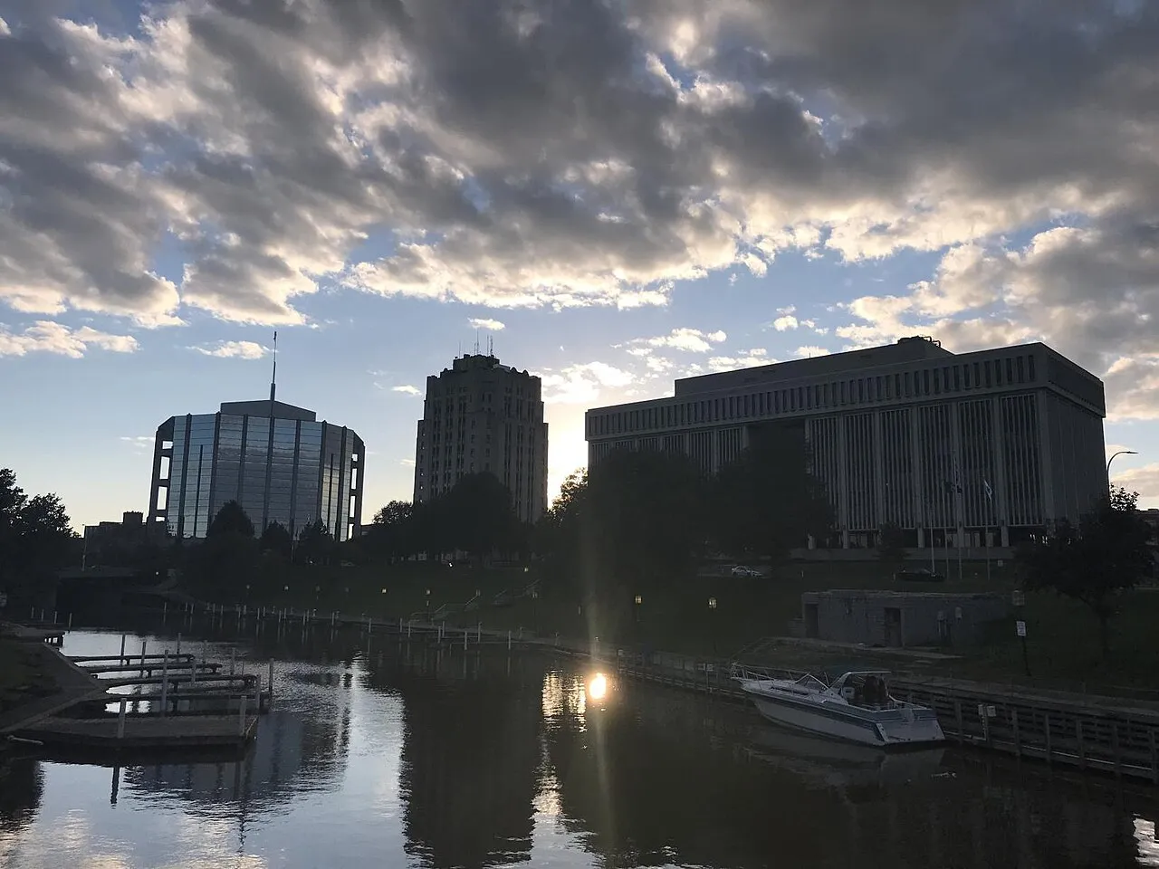 Taken on a bridge across the Clinton River