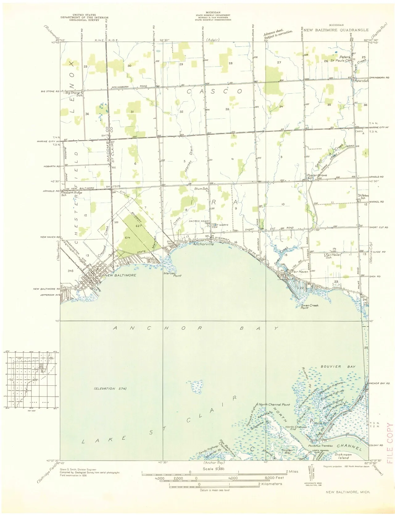 Historische Karten von Michigan.