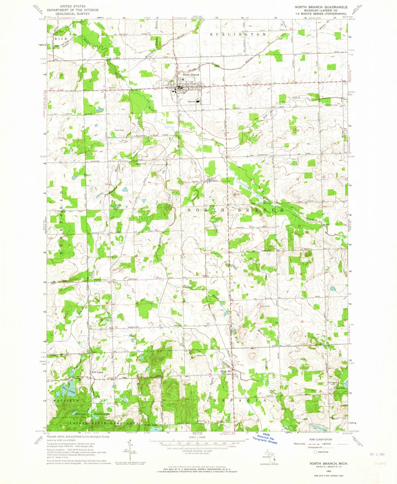 Historische Karten von Michigan.