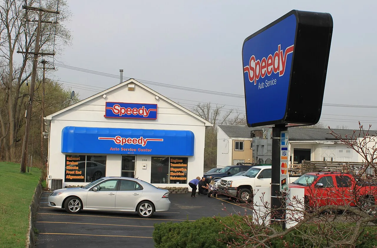 Speedy Auto Service shop, 598 South Main Street, Northville, Michigan.