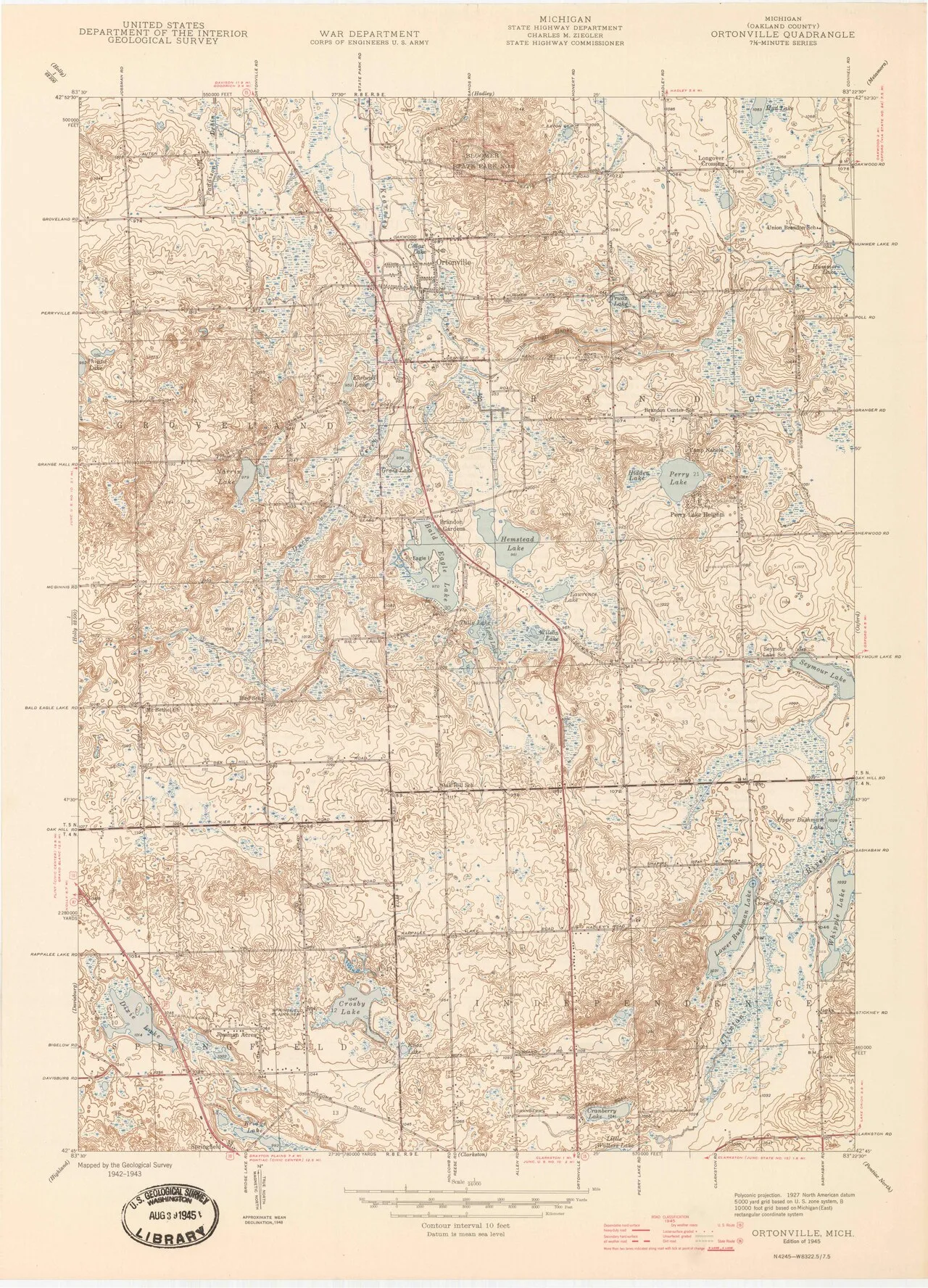 Historische Karten von Michigan.