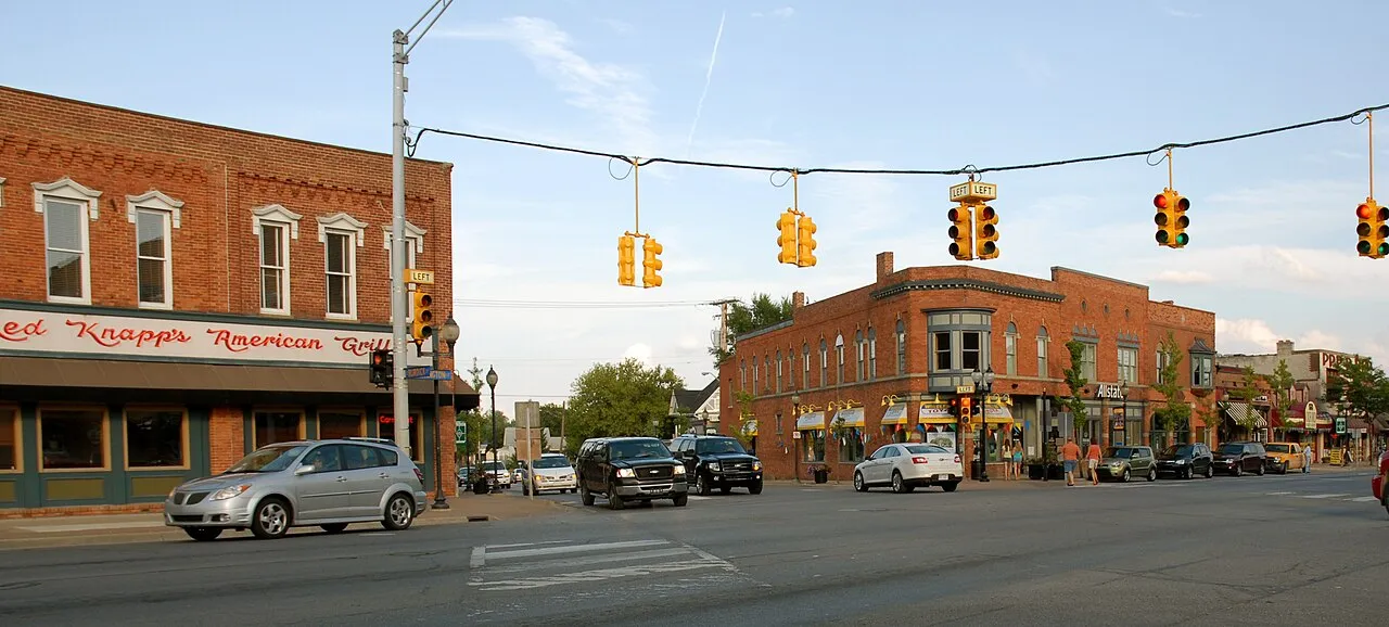 Shot of Downtown Oxford, Michigan