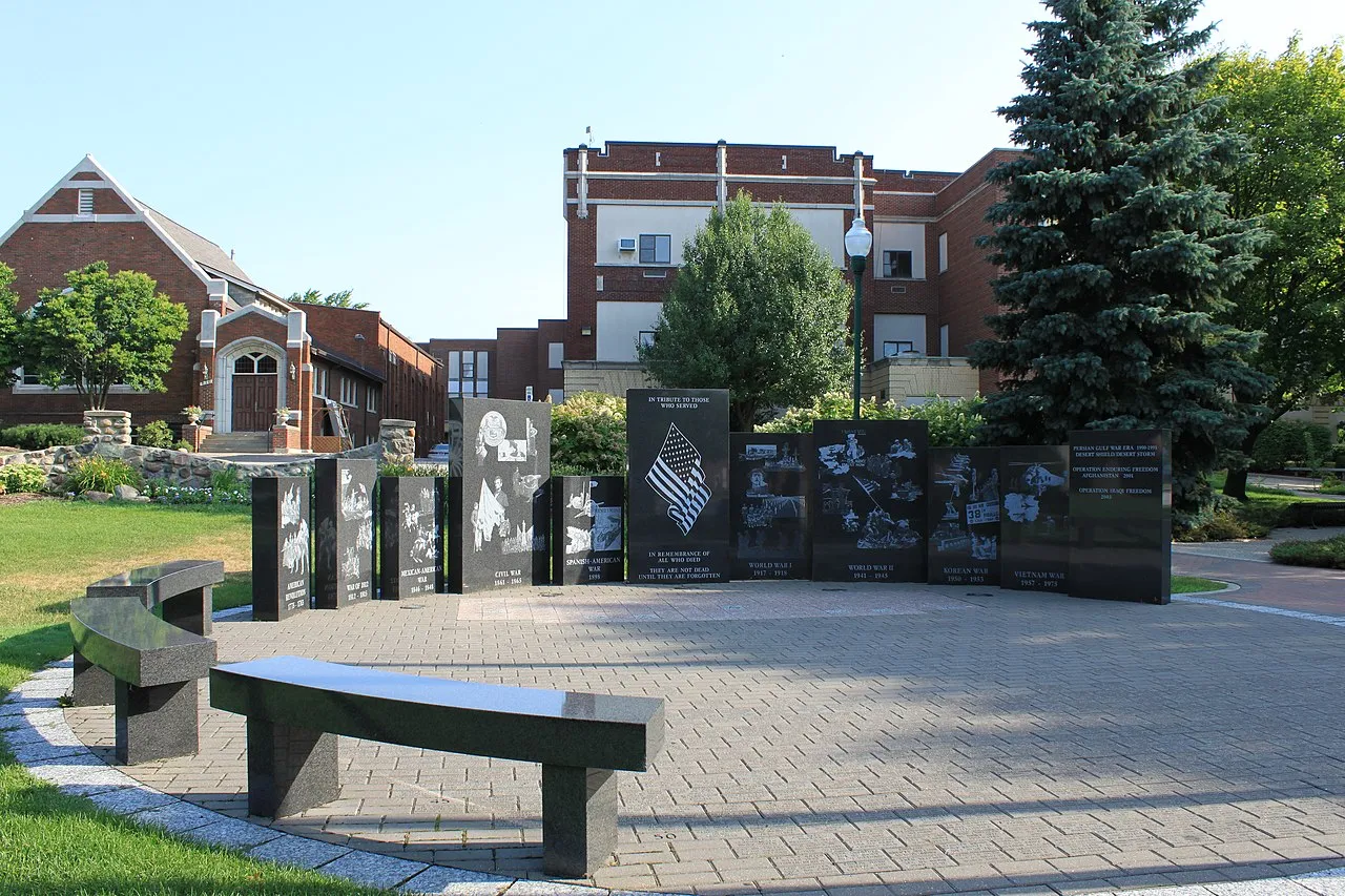 Veterans Memorial Plaza, Plymouth Community Veterans Park, Main & Church Streets, Plymouth, Michigan