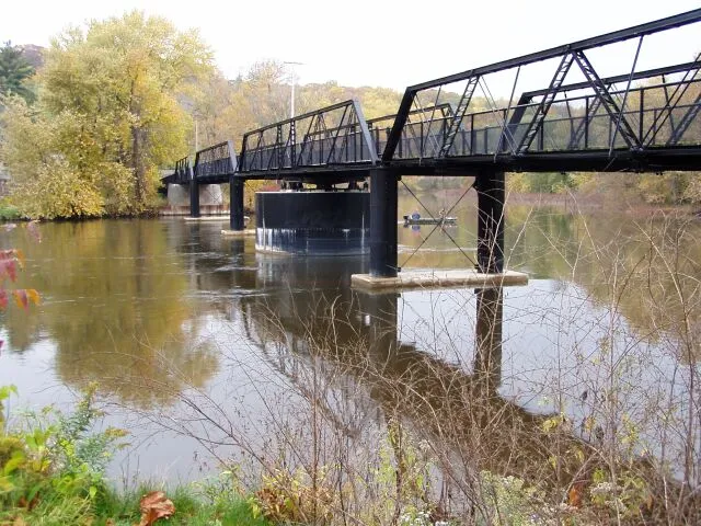 Old Allegan Road across the Kalamazoo River