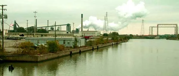 Industrial area along the riverfront in en:River Rouge, Michigan (taken Sept. 28, 2004) © 2004 Matthew Trump