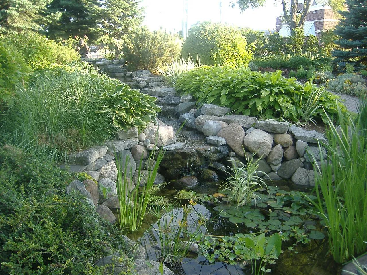 Rochester, Michigan. Rotary Gateway Park. Located adjacent to Rochester Hills Public Library and Paint Creek. Photo taken June 23, 2007.