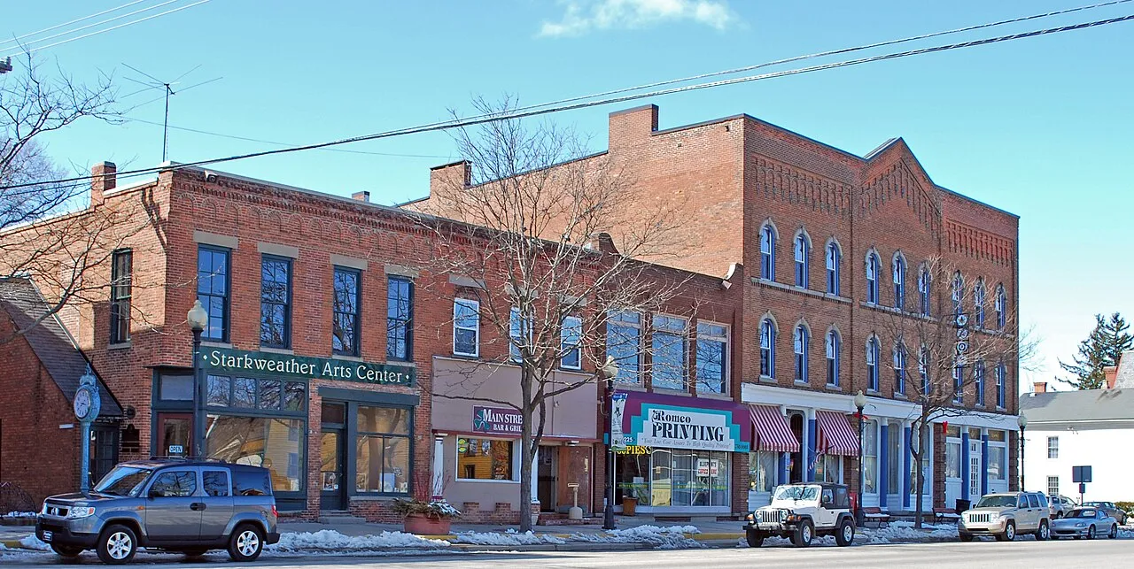 Romeo Historic District (Main St) in Romeo, Macomb County MI