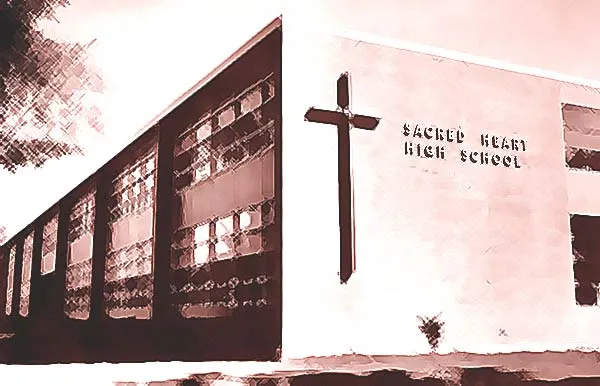 Artistic rendering of Sacred Heart High School, Roseville, Michigan