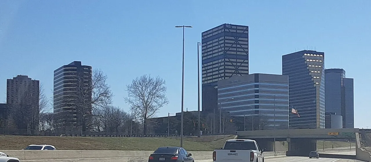 A Skyline of Southfield Town Center taken southbound on M39