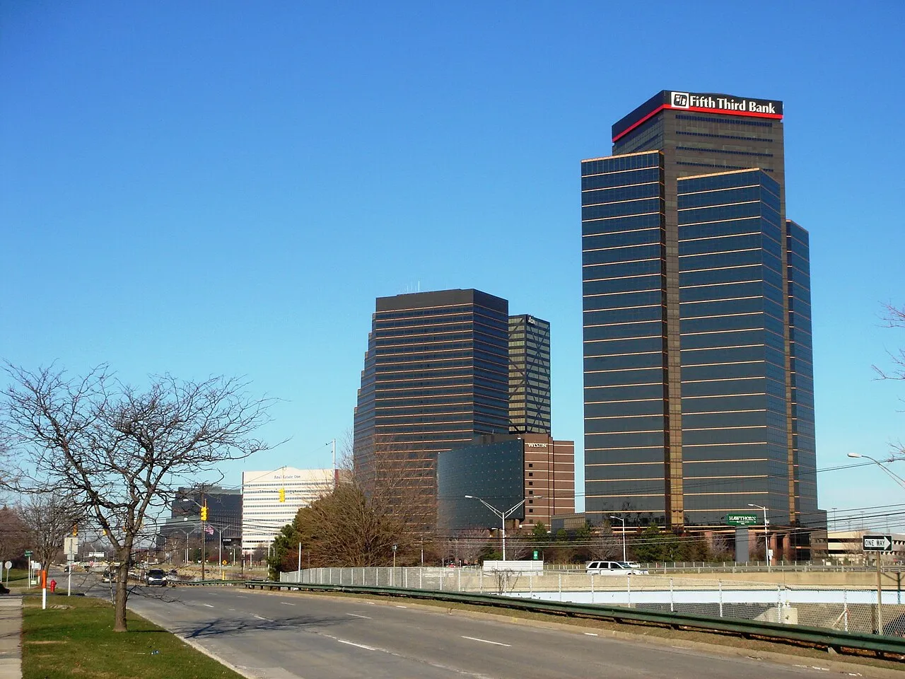 Southfield Town Center, Southfield, Michigan, taken from the south.