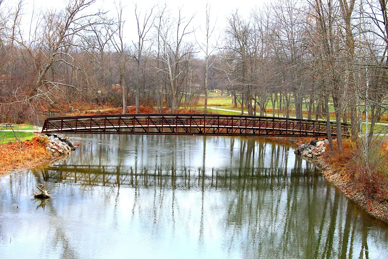 Pedestrian Bridge over the Huron River, Lower Huron Metropark, Van Buren Township, Michigan
