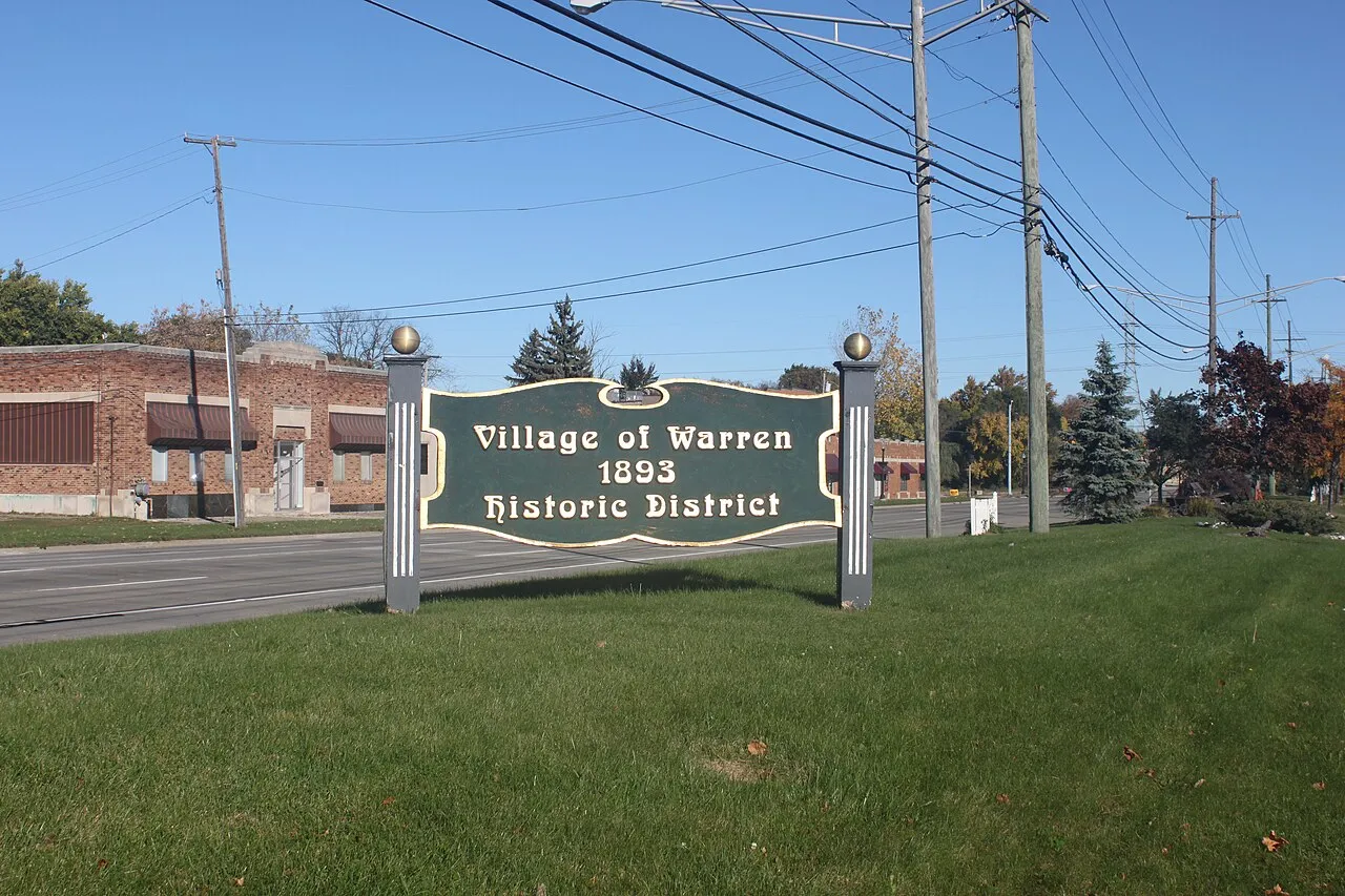 Village of Warren Historic District Sign, Warren, Michigan