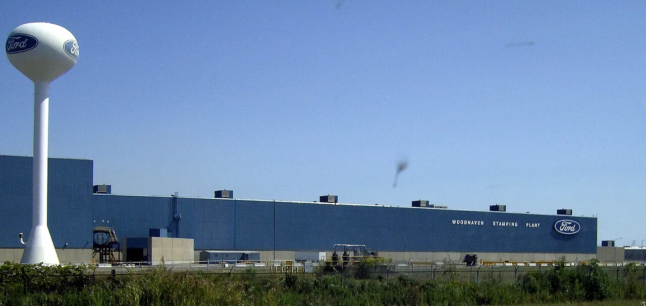 Ford's Woodhaven Stamping plant near Flat Rock, Michigan downriver