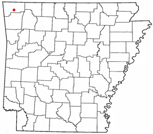 Adapted from Wikipedia's AR county maps by Catbar.