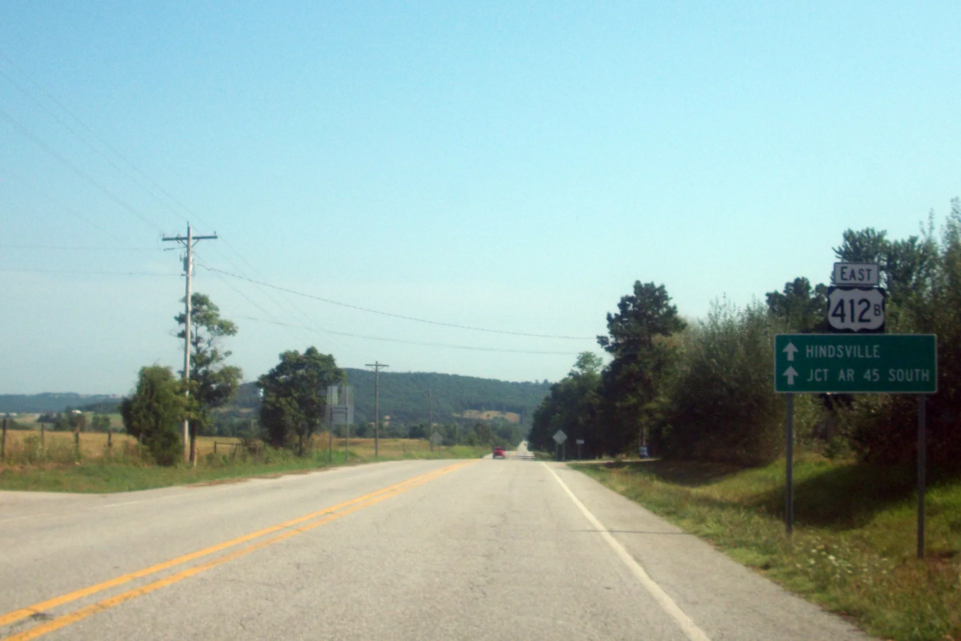 US 412B in Hindsville, Arkansas. Formerly US 412.