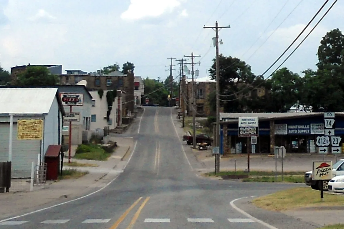 Unsigned Hwy 23C in Huntsville Arkansas (straight ahead)