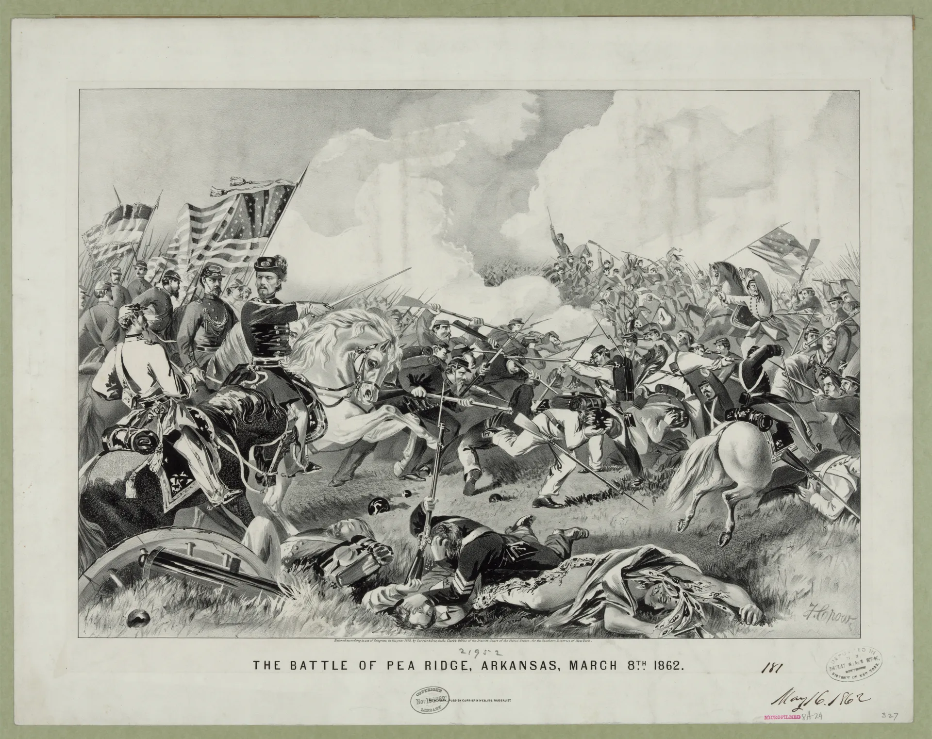 Title: Battle of Pea Ridge, Arkansas, March 8th 1862