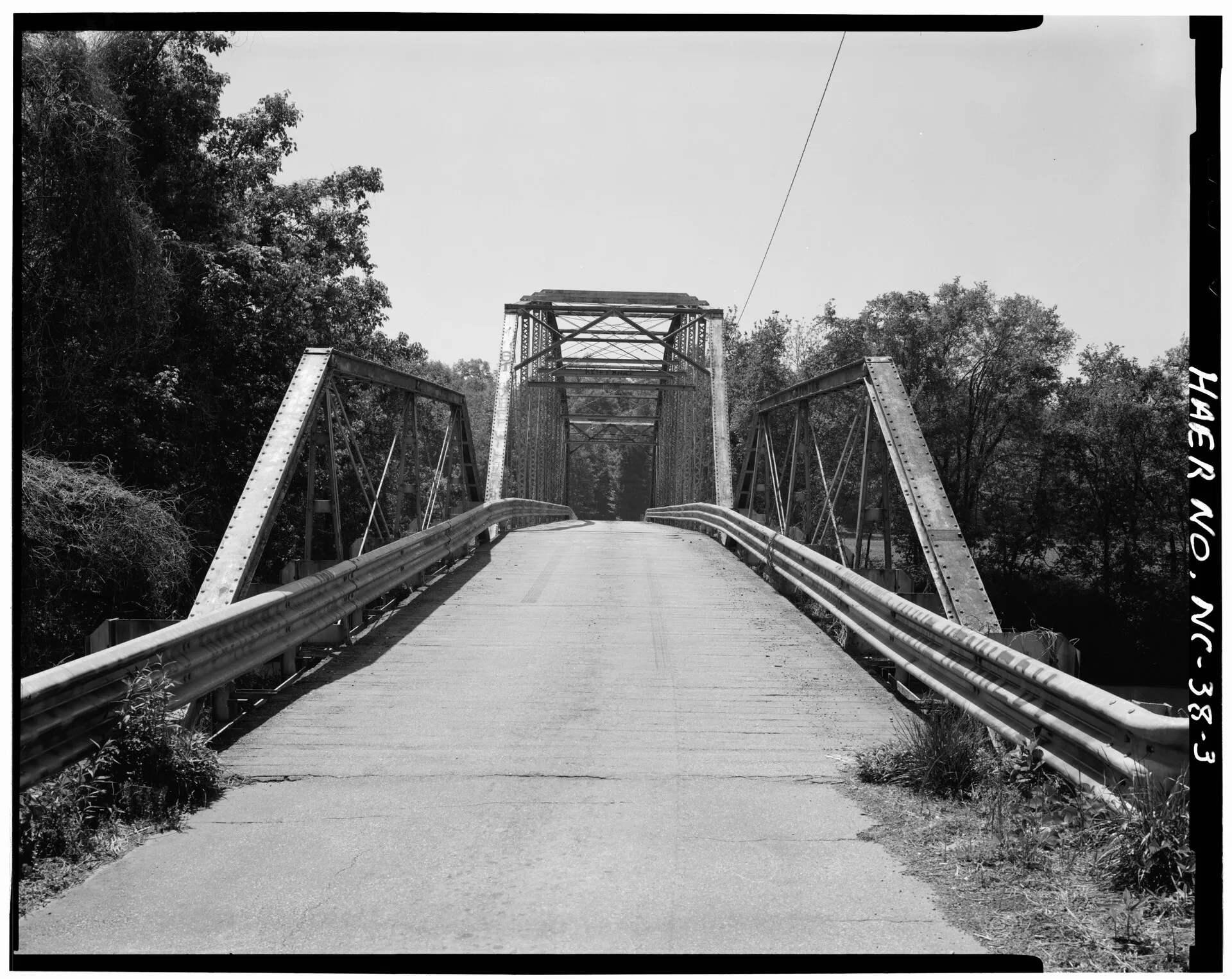 BARREL VIEW OF BRIDGE, FROM SOUTHEAST - Berry Hill Bridge, Spanning Dan River at State Route 1761 (VA State Route 880), Eden, Rockingham County, NC HA