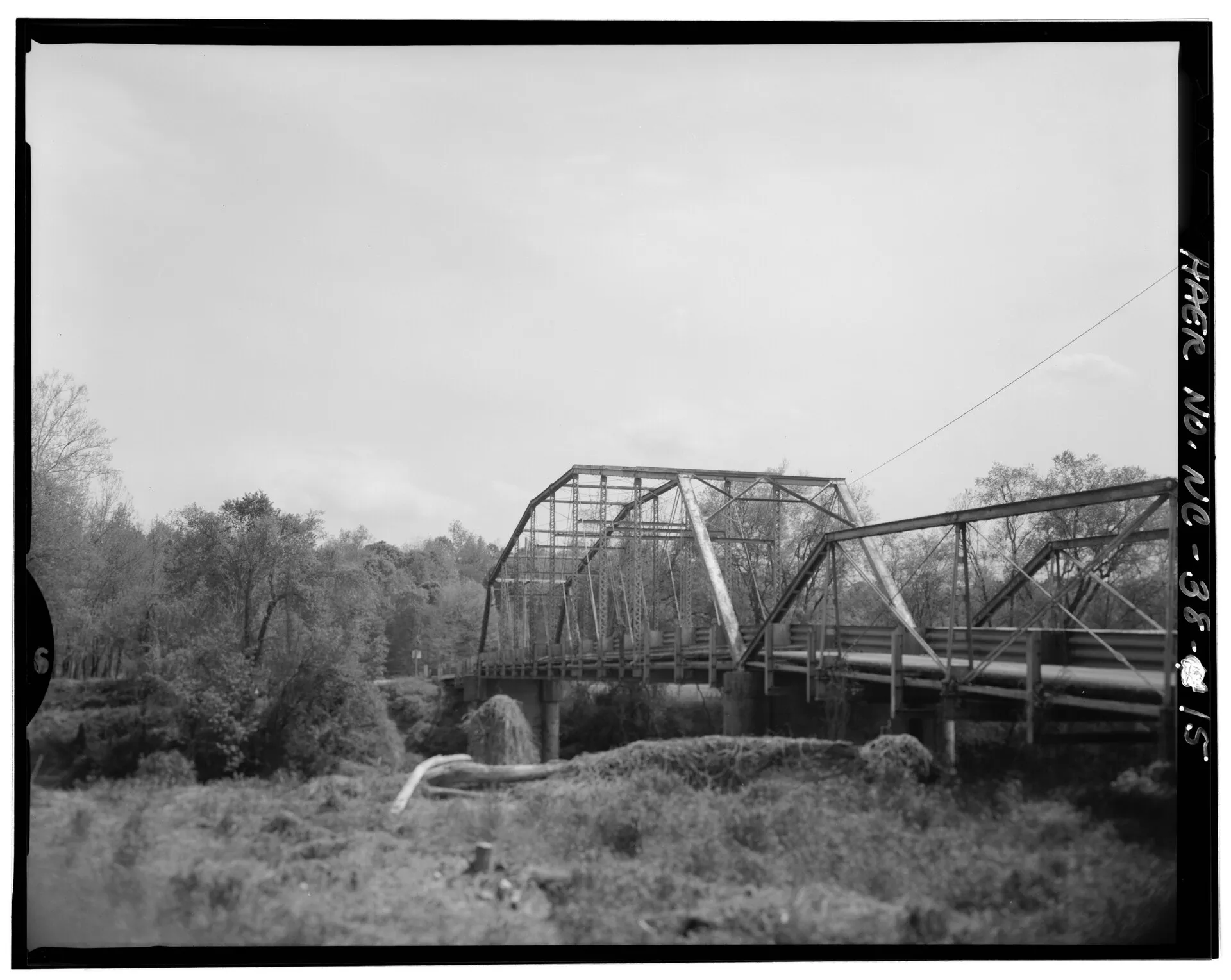BARREL VIEW OF BRIDGE, FROM SOUTHWEST - Berry Hill Bridge, Spanning Dan River at State Route 1761 (VA State Route 880), Eden, Rockingham County, NC HA