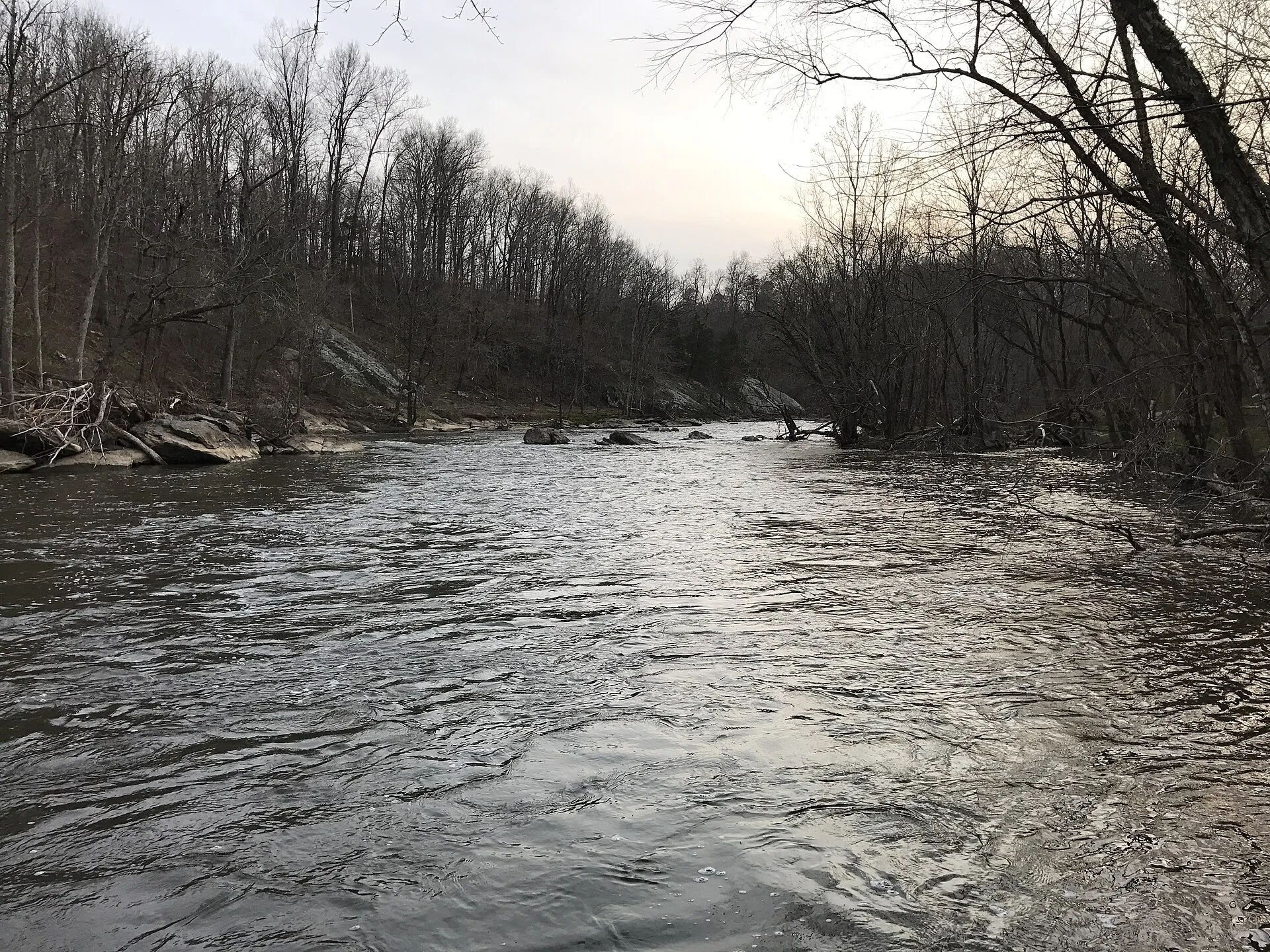 The Deep River as seen in Franklinville, North Carolina