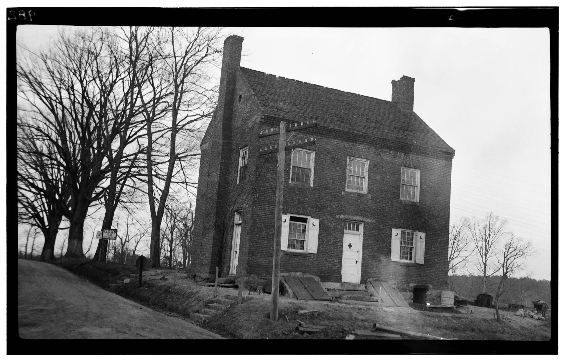 Historic American Buildings Survey, L.R. Winslow, Photographer c.1934 FRONT VIEW. - Mendenhall Counting House, Jamestown, Guilford County, NC HABS NC,