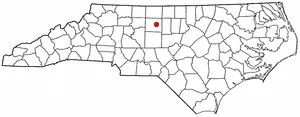 Adapted from Wikipedia's NC county maps by Seth Ilys.